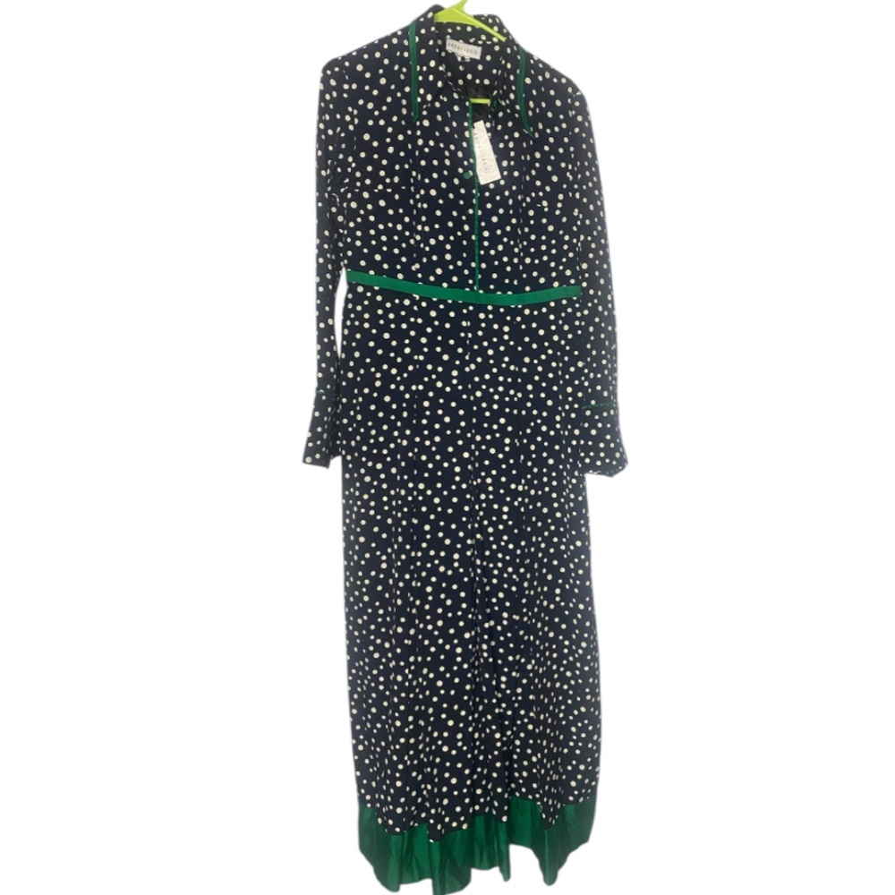 NWT ANNAH HARIRI XL
Modest Polka Dot Maxi Dress Green
Trim Abaya - Picture 3 of 9